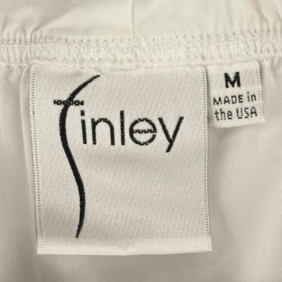 Finley Crosby Silky Poplin Blouse Size M - Picture 5 of 8